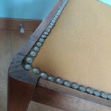2 Art Deco upholstered and wood chairs