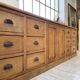 XXL solid oak counter sideboard