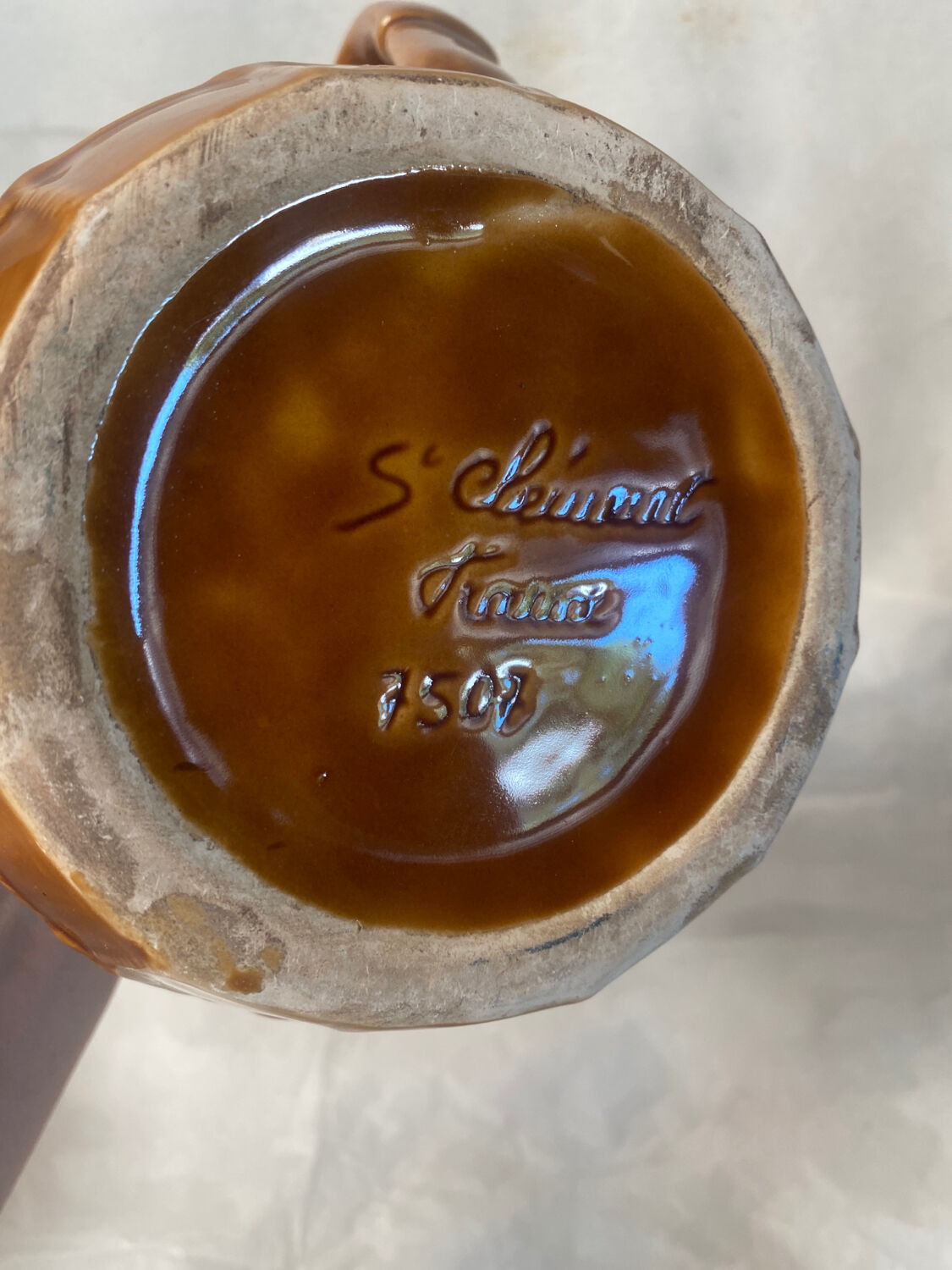 Saint Clement earthenware jug