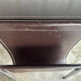 Vintage design magazine rack in chrome metal