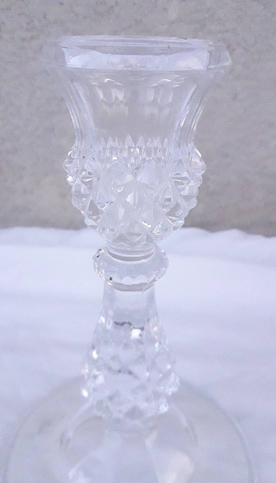 Pair of crystal candlesticks