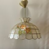 Vintage mother-of-pearl and brass pendant/chandelier