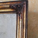 Wall mirror in wooden decorative frame, circa 19th century 41x56cm
