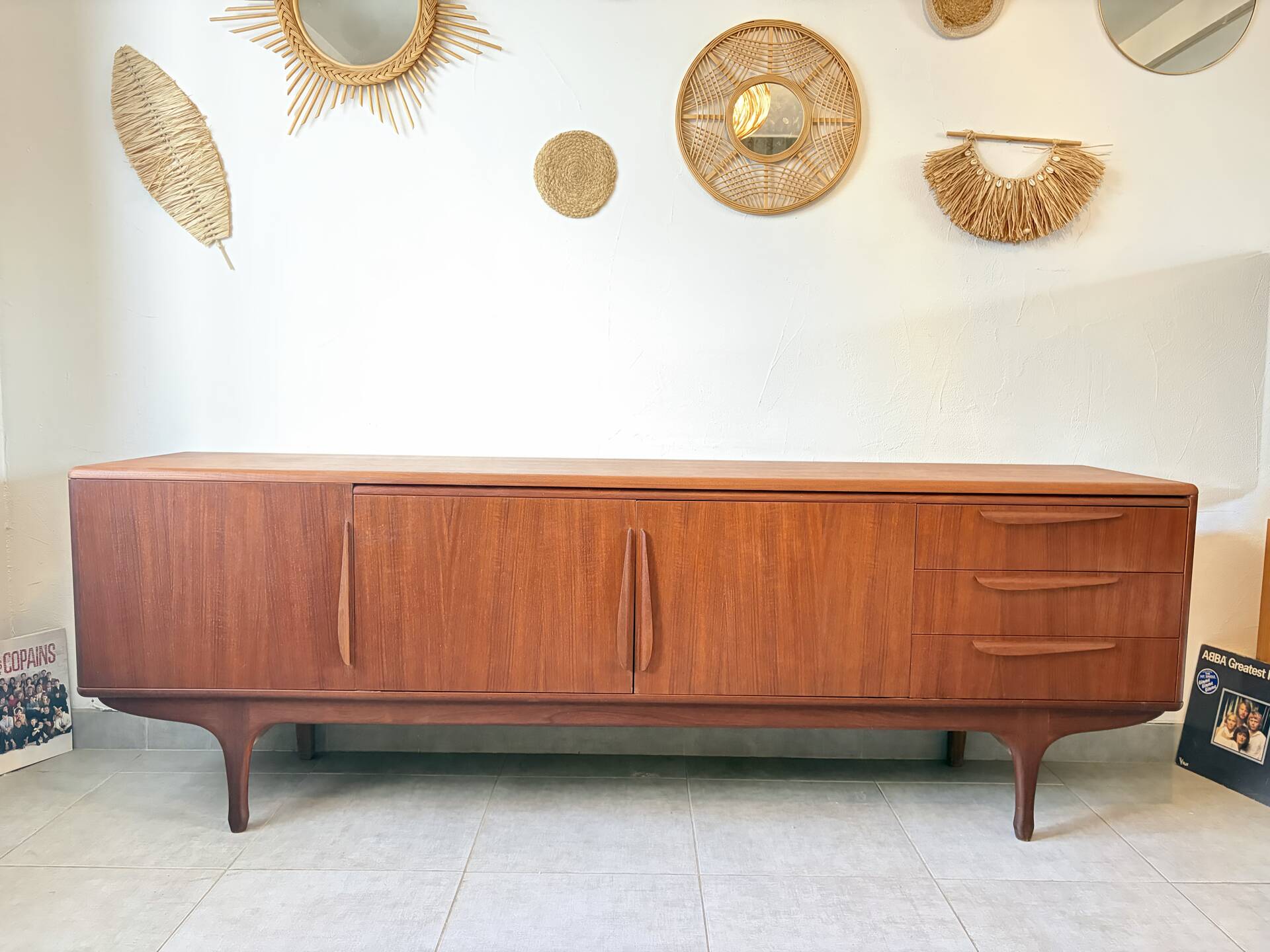 Vintage teak enfilade from the 1960s.