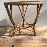 Rattan coffee table 70s