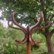 coat rack parrot solid wood, Baumann style