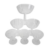 Lot of 6/12 crystal champagne glasses 40-50 years