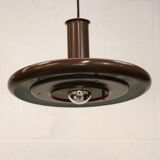Brown vintage Fog & Morup pendant lamp: Hans Due Optima model, mid-century.