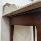 Vintage marble and wood toilet table