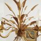 Lustre épis de blé vintage en métal dorado