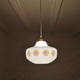 Vintage glass pendant lamp from the 70s