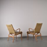Mina lounge Chairs by Bruno Mathsson for Mathsson international