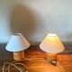 Two Danish lamps, 2x2 m of fabric cables, cotton shades.