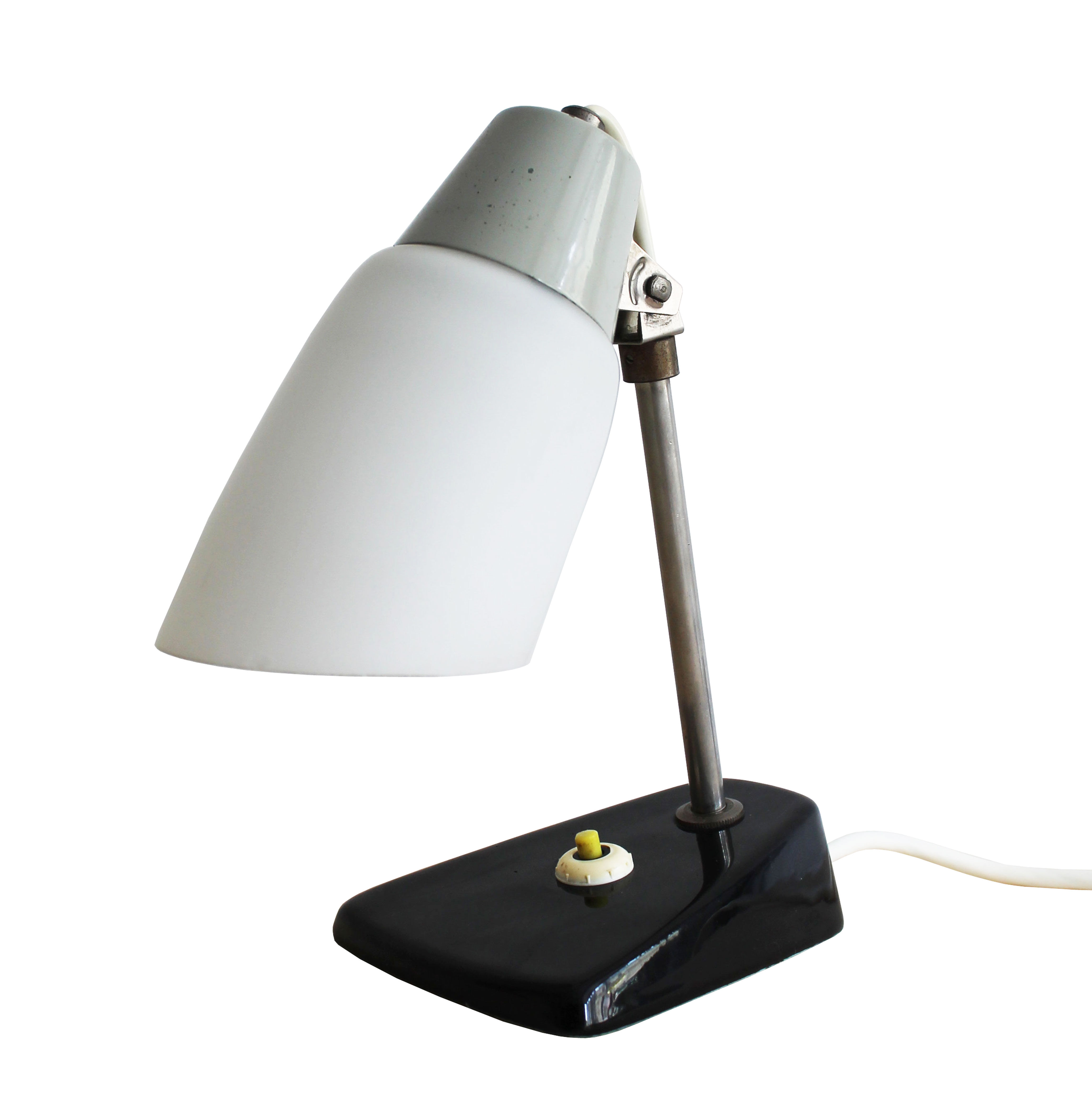 1950s Mid-Century Czech Table Lamp with Ceramic Base