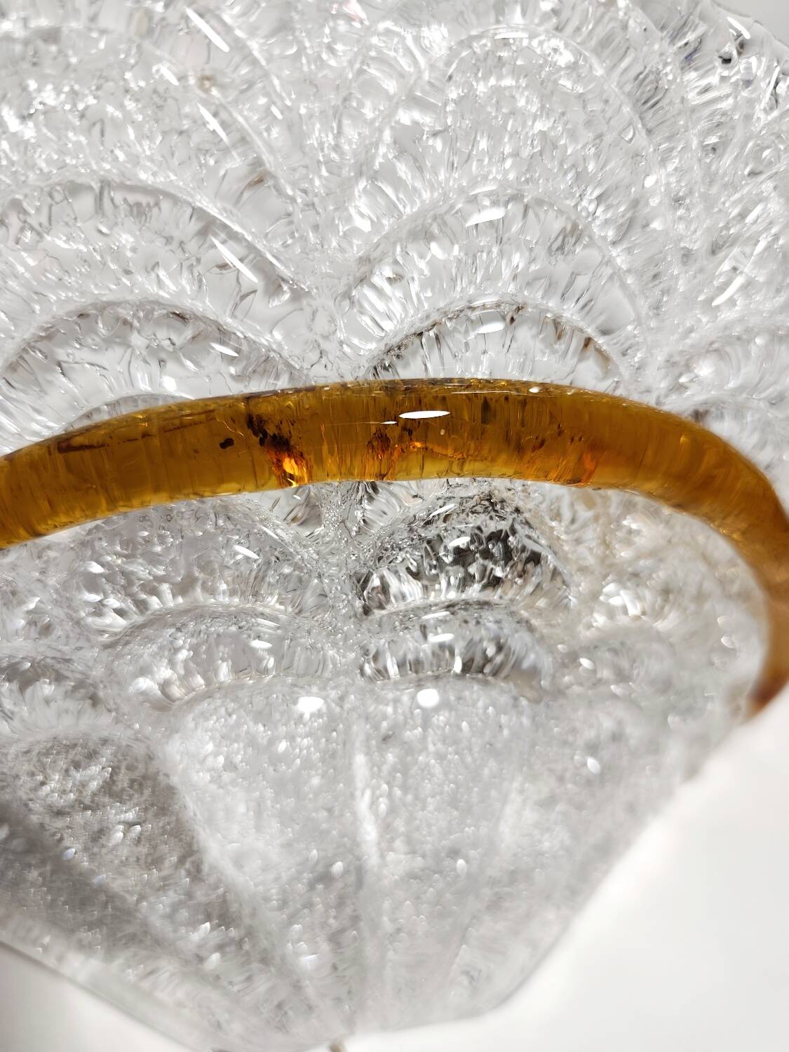 Aplique de pared de cristal de Murano. Italia, 1990.