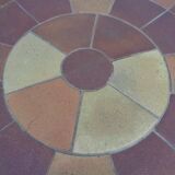 Large pine and ceramic coffee table by Lisbeth Sallingboe for Sallingboe, Denmark, 1970s.