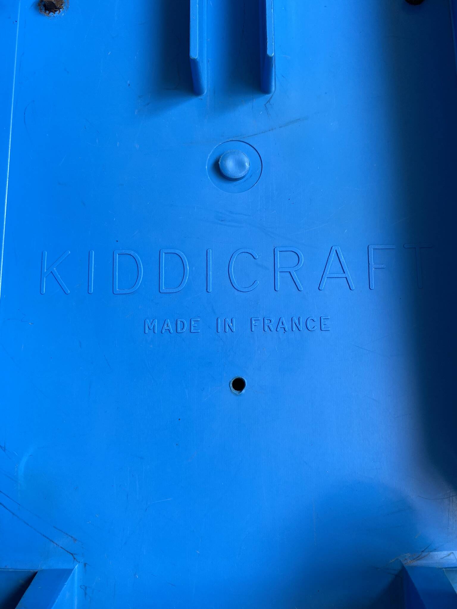 Kiddicraft vintage red blue and yellow children's carrier truck