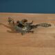 Candle holder bird Peacock wings brass bronze gilded Dpc 0123110