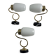 Lot 3 vintage opaline wall lights