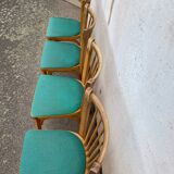 Set of 4 green Baumann 153 chairs