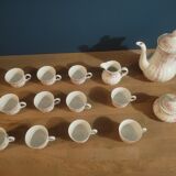 Coffee set Wunsiedel Porcelain Bavaria sugar pot cups pink Dp 1222109