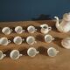 Service à café Wunsiedel Porcelaine Bavaria sucrier pot tasses rose Dp 1222109