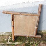 Antique Beveled Mirror with Faux Bamboo Frame