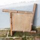 Antique Beveled Mirror with Faux Bamboo Frame