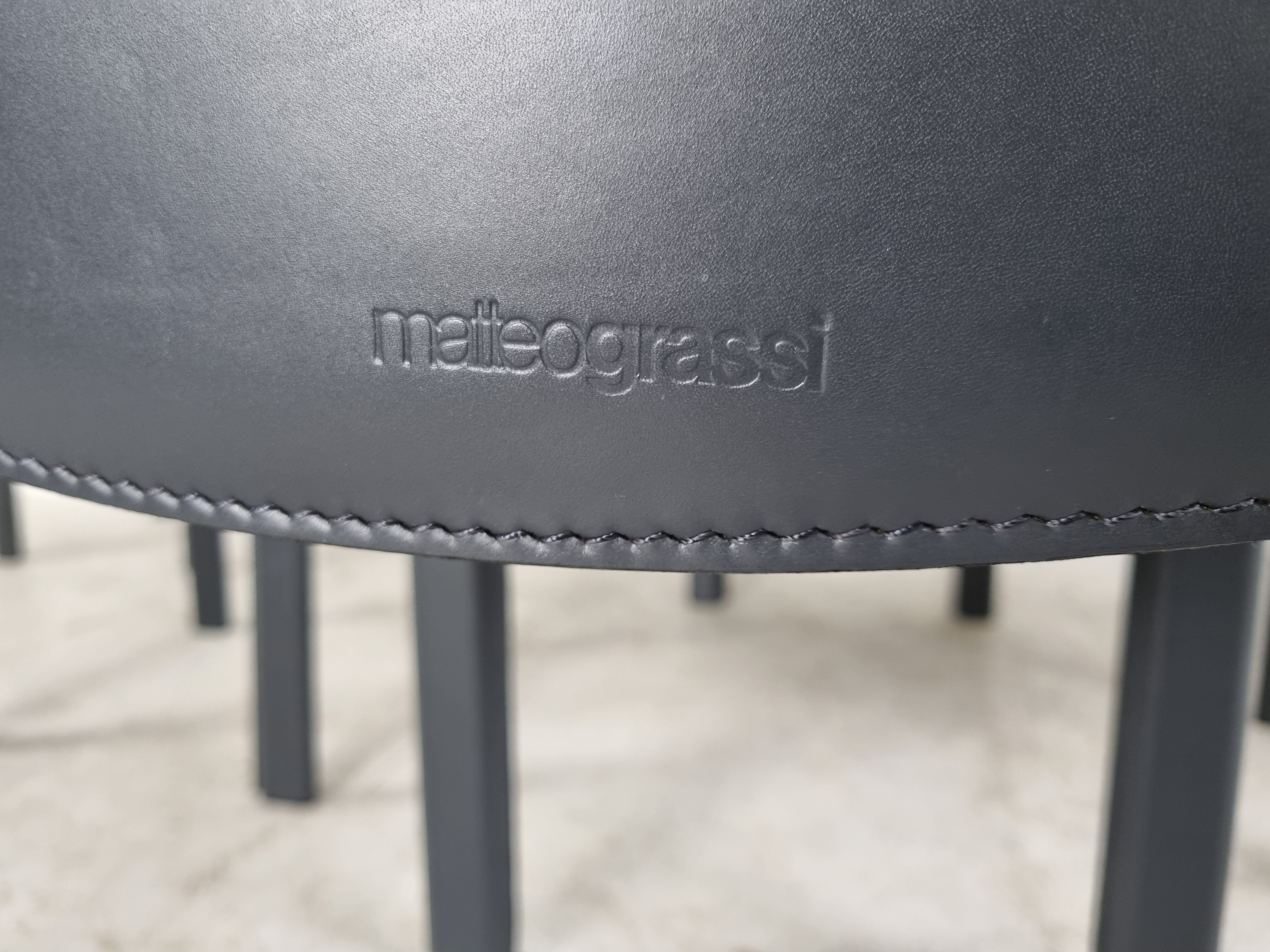 Carlo Bartoli dining chairs for Matteo Grassi, set of 6 - 1980s