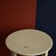 Old off-white wooden side table