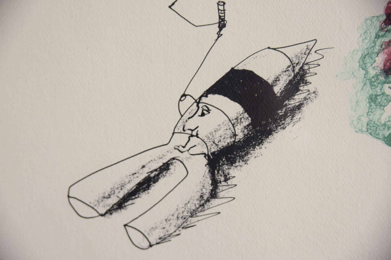 Vintage Color Lithograph by Carl Fredrik Reuterswärd, Abrakadabra, 1990