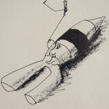 Vintage Color Lithograph by Carl Fredrik Reuterswärd, Abrakadabra, 1990
