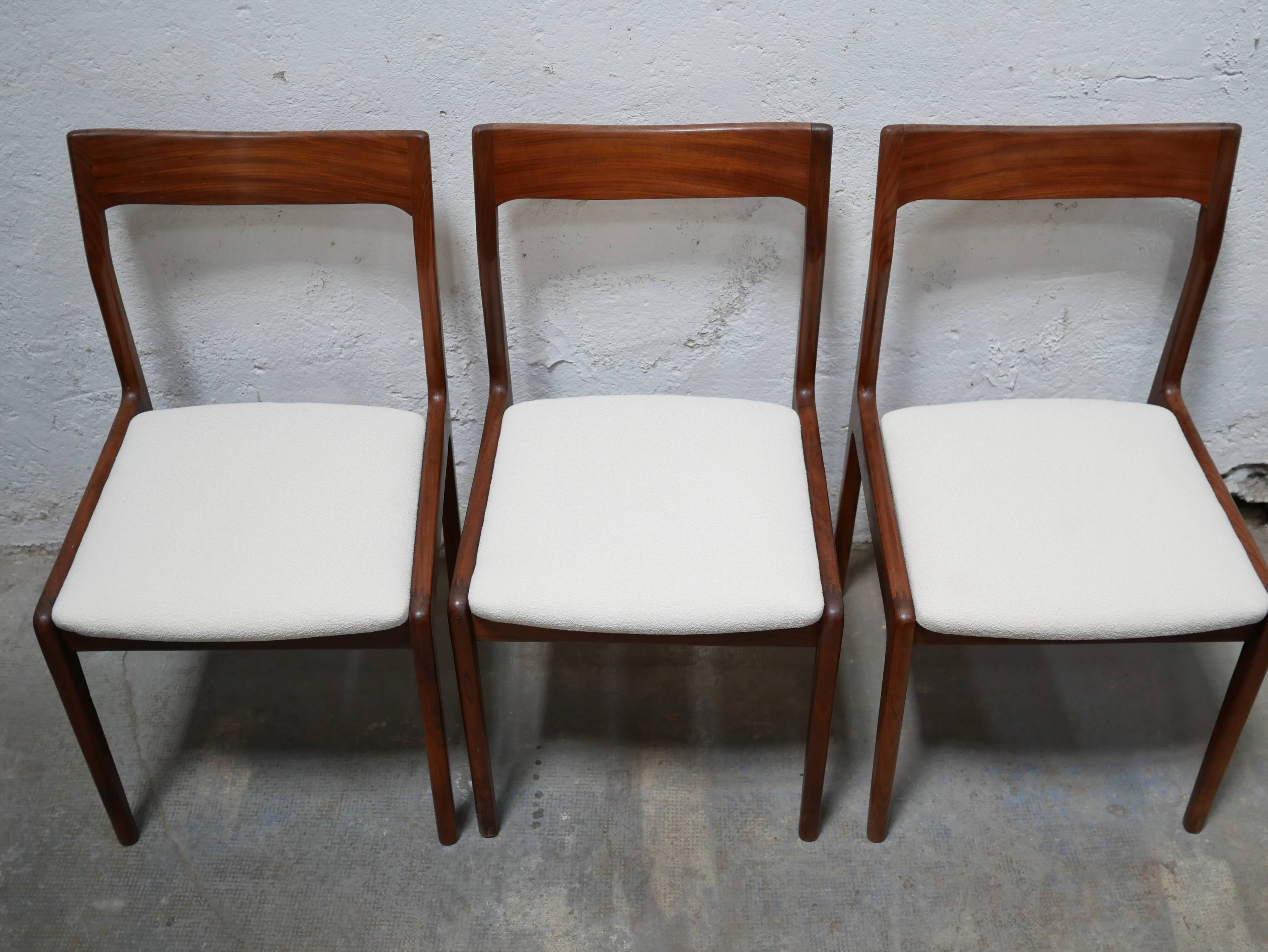Set of 6 vintage Scandinavian teak chairs