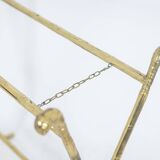 Jansen. Console in gilded brass and white marble. 1970s.LS4683607U