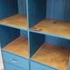 Old workshop furniture four drawers original blue patina