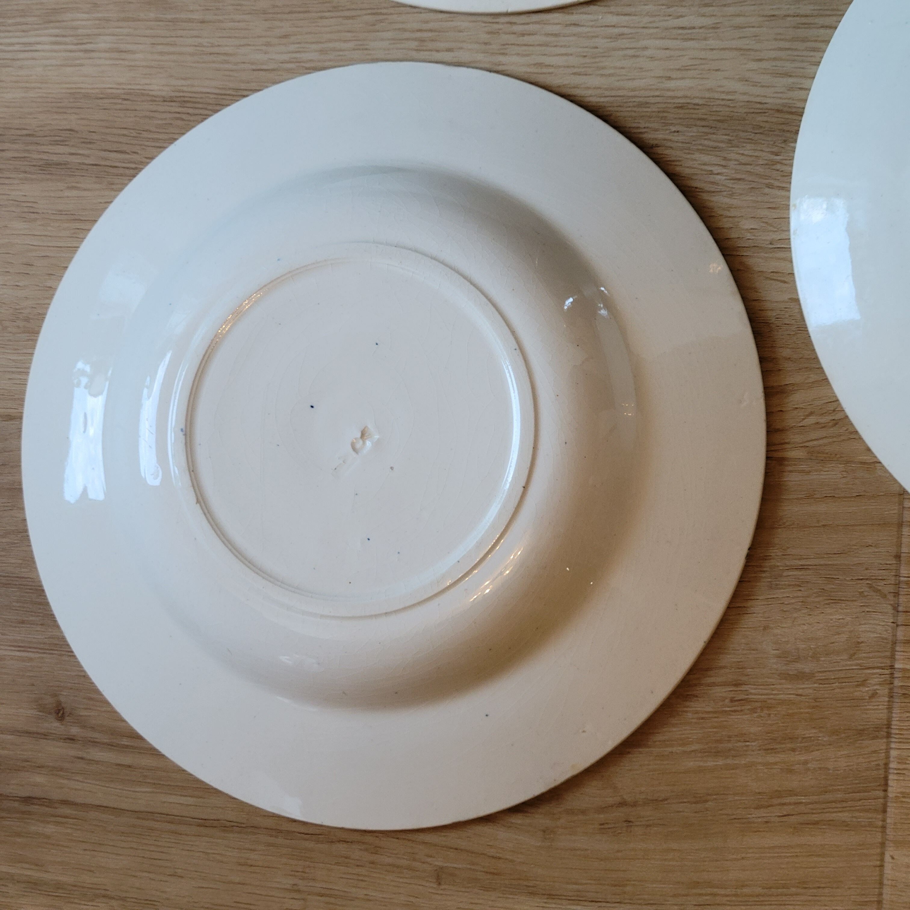 Choisy le Roi Boulenger 3 hollow plates model Parmentier Terre de Fer