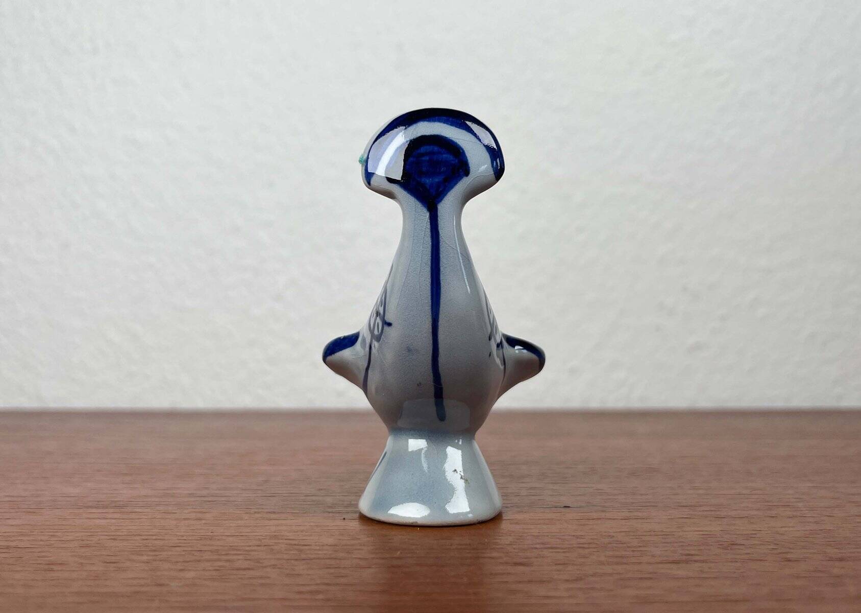 Ceramic bird candlestick from the Danish mid-century studio of Søholm, 1960s.