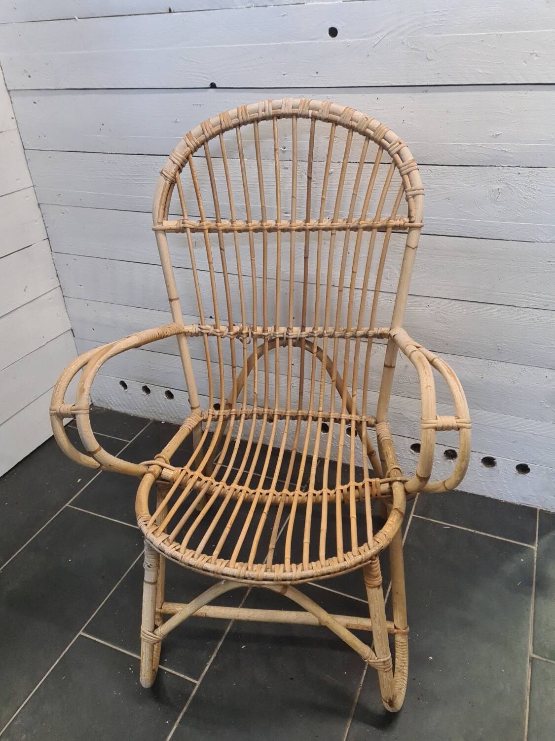 Rattan armchair