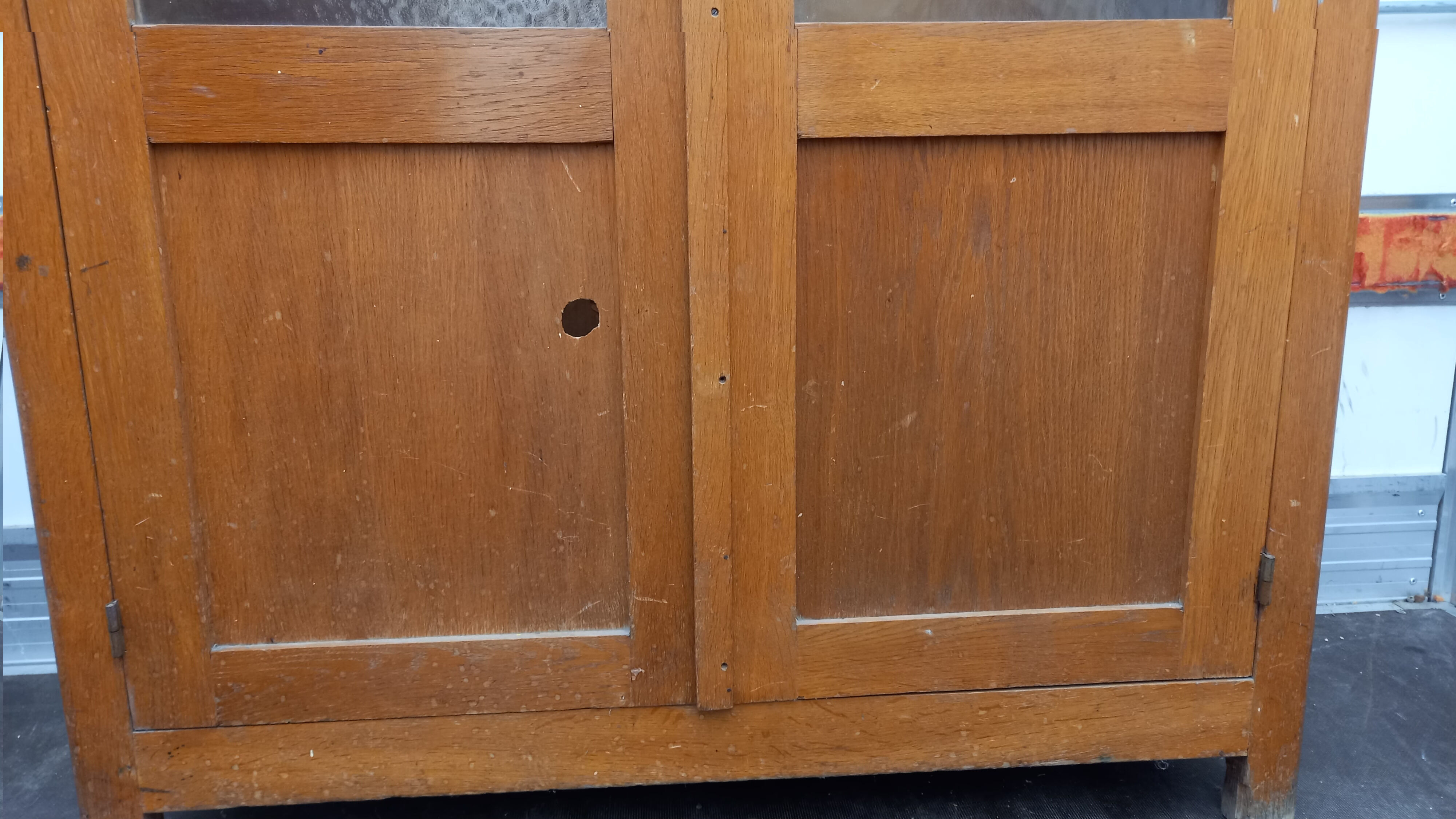 Glazed school wardrobe/bookcase - Vintage