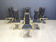 Vintage French brass dining chairs, set of 6 - 1970s