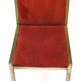 4 Italian brass chairs