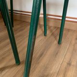 Set of 5 green chairs