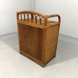 Rattan chest of drawers bedside table 1980’s