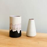 Duo of small ceramic vases