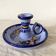 Hand-painted ceramic thumbtack candle holder