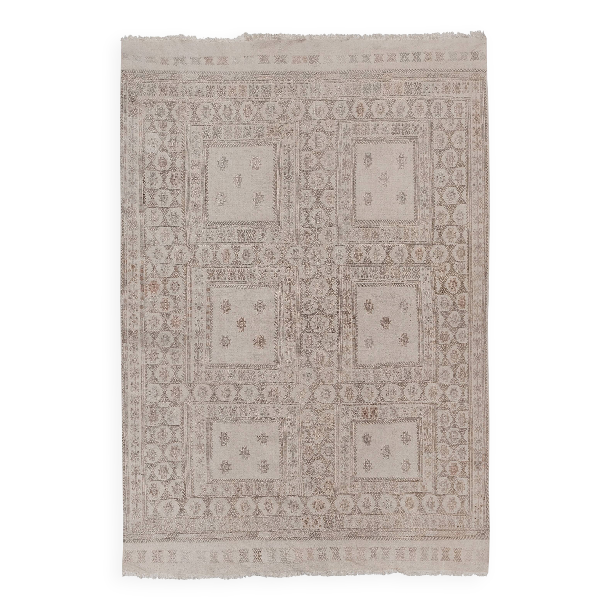 Vintage Turkish Oushak Handwoven Rug 150x214 cm