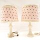 Pair of lamps  feet in white marble