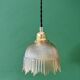 Vintage amber glass tulip pendant light