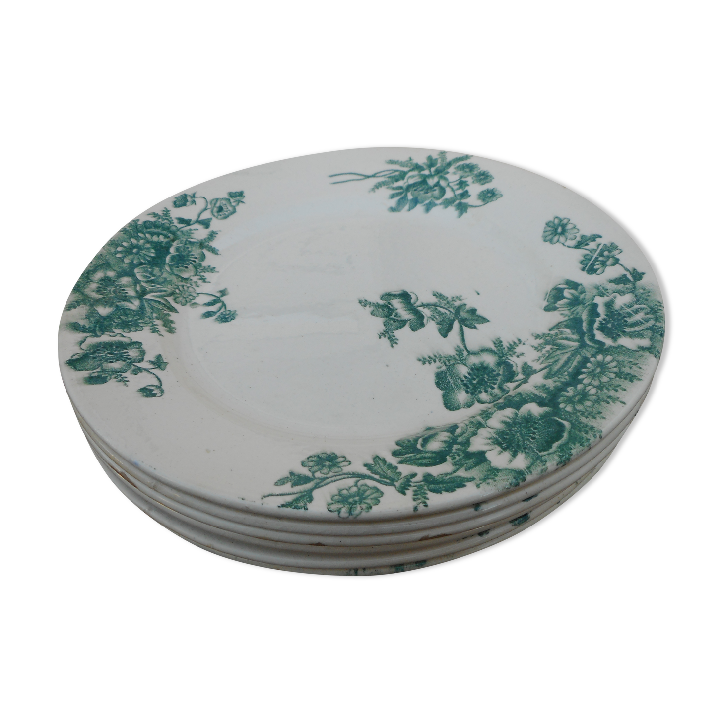Six earthenware plates