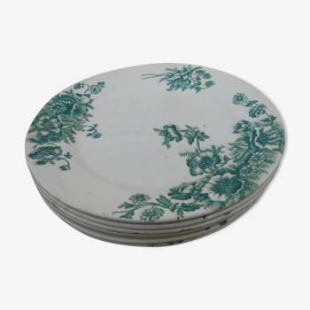 Six earthenware plates